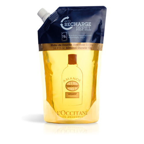 Éco-Recharge Huile de Douche - Amande 500 ml