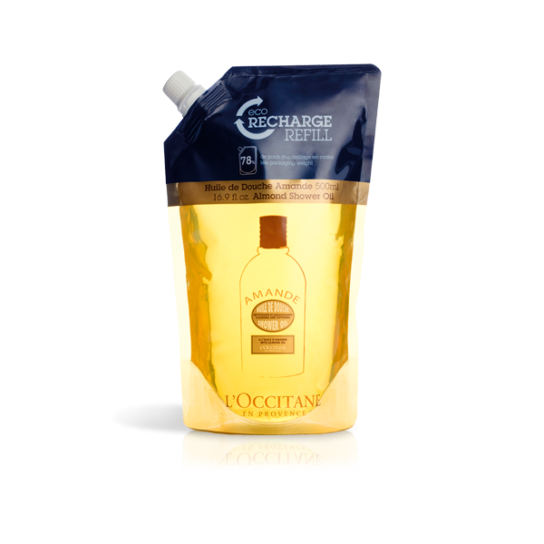 Éco-Recharge Huile de Douche - Amande 500 ml