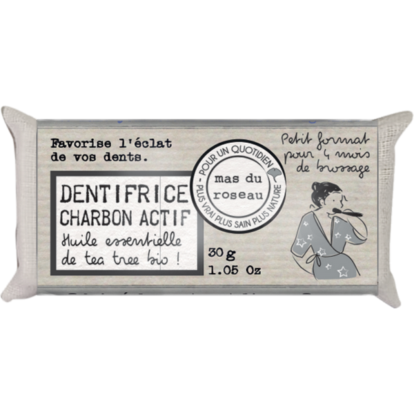 Dentifrice solide au Charbon Actif – Favorise l’éclat de vos dents.